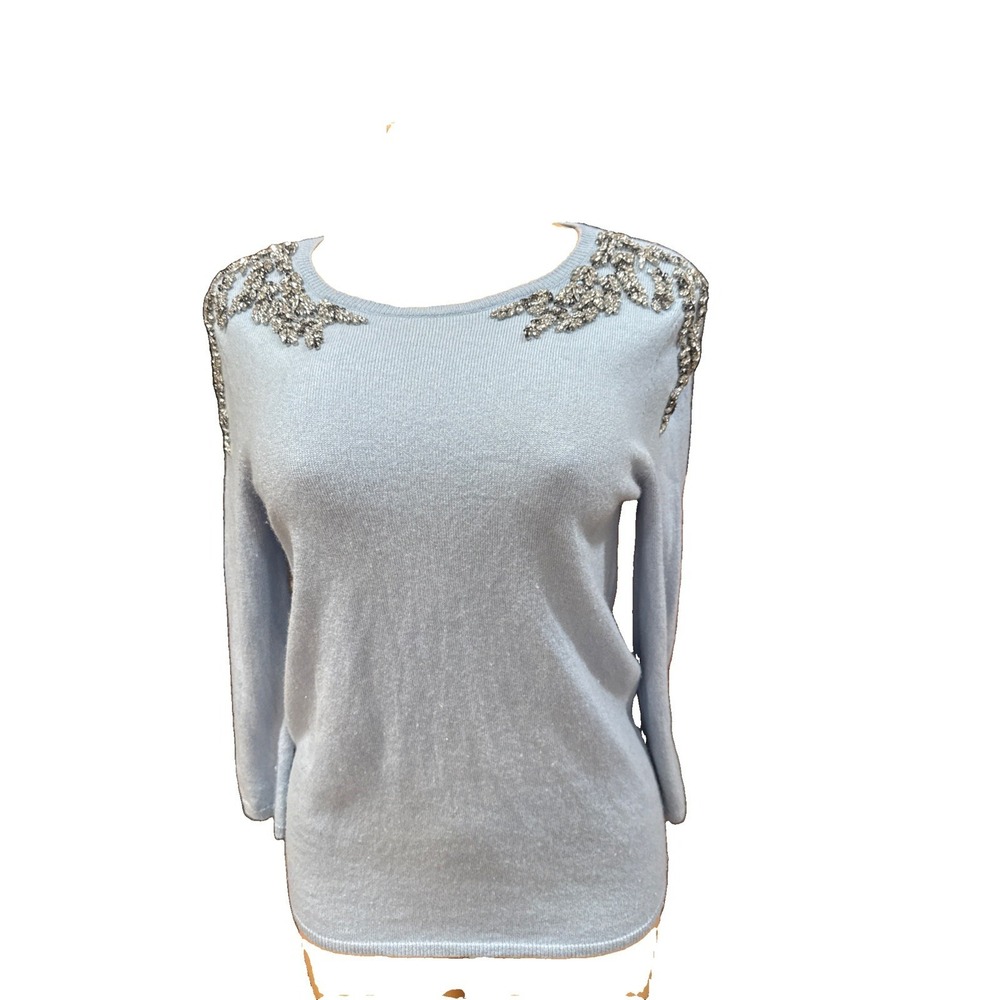 Neiman‎ Marcus The Cashmere Collection Womens Medium Sweater Blue